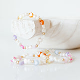pearl rainbow heart bracelet