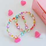 rainbow heart bracelet