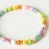 rainbow seed bracelet