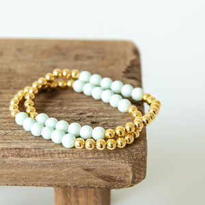 gold x sage 5mm bracelet