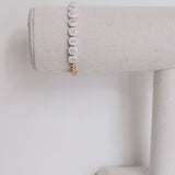 personalized 4mm gold beaded bracelet