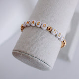 personalized 5mm gold beaded bracelet