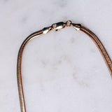 gold filled 3mm herringbone necklace