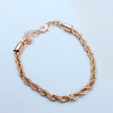 gold filled rope chain bracelet