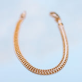 gold filled thick cuban chain bracelet