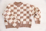 textured checkered sweater