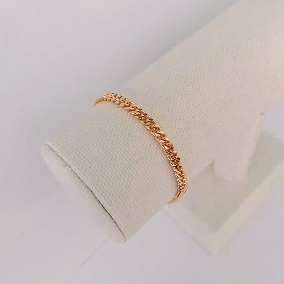 gold filled cuban chain bracelet